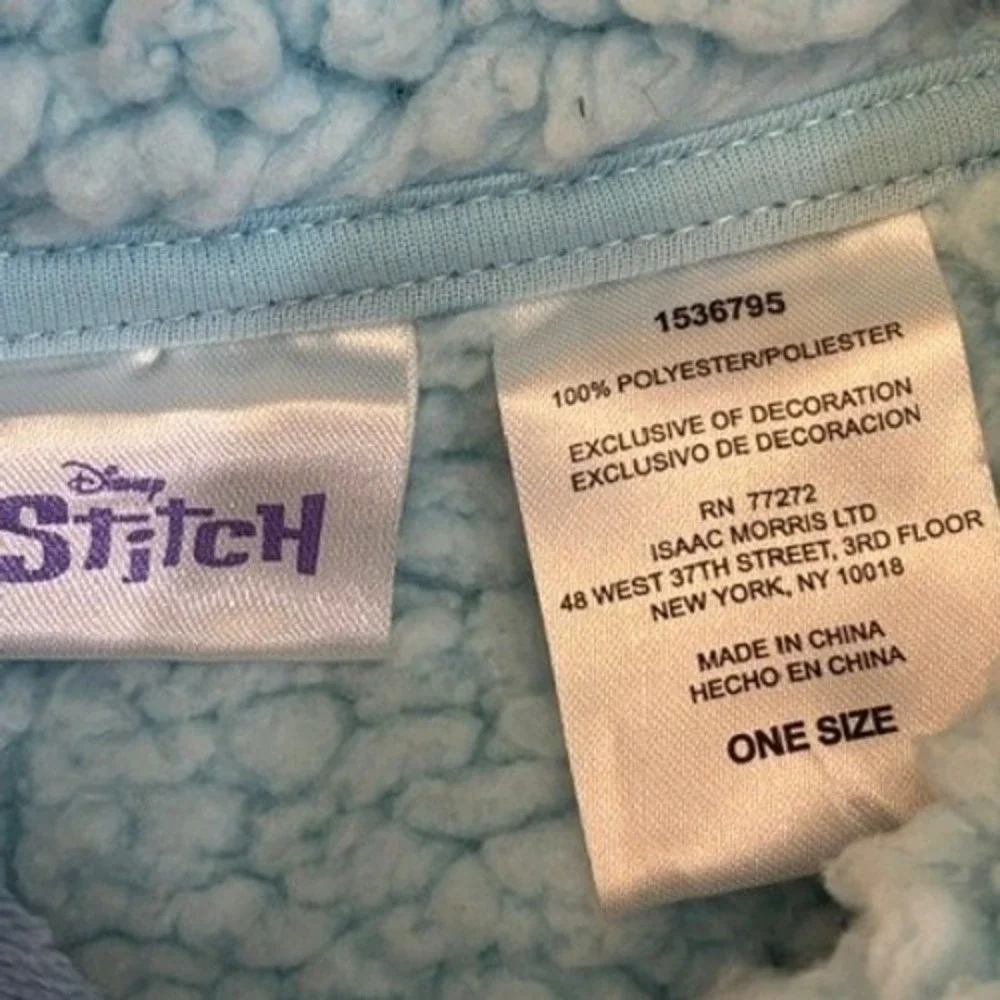 Disney Stitch Wearable Blanket Hoodie Kids One Size Blue Excellent Sherpa Plush
